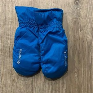 Columbia youth large mittens blue